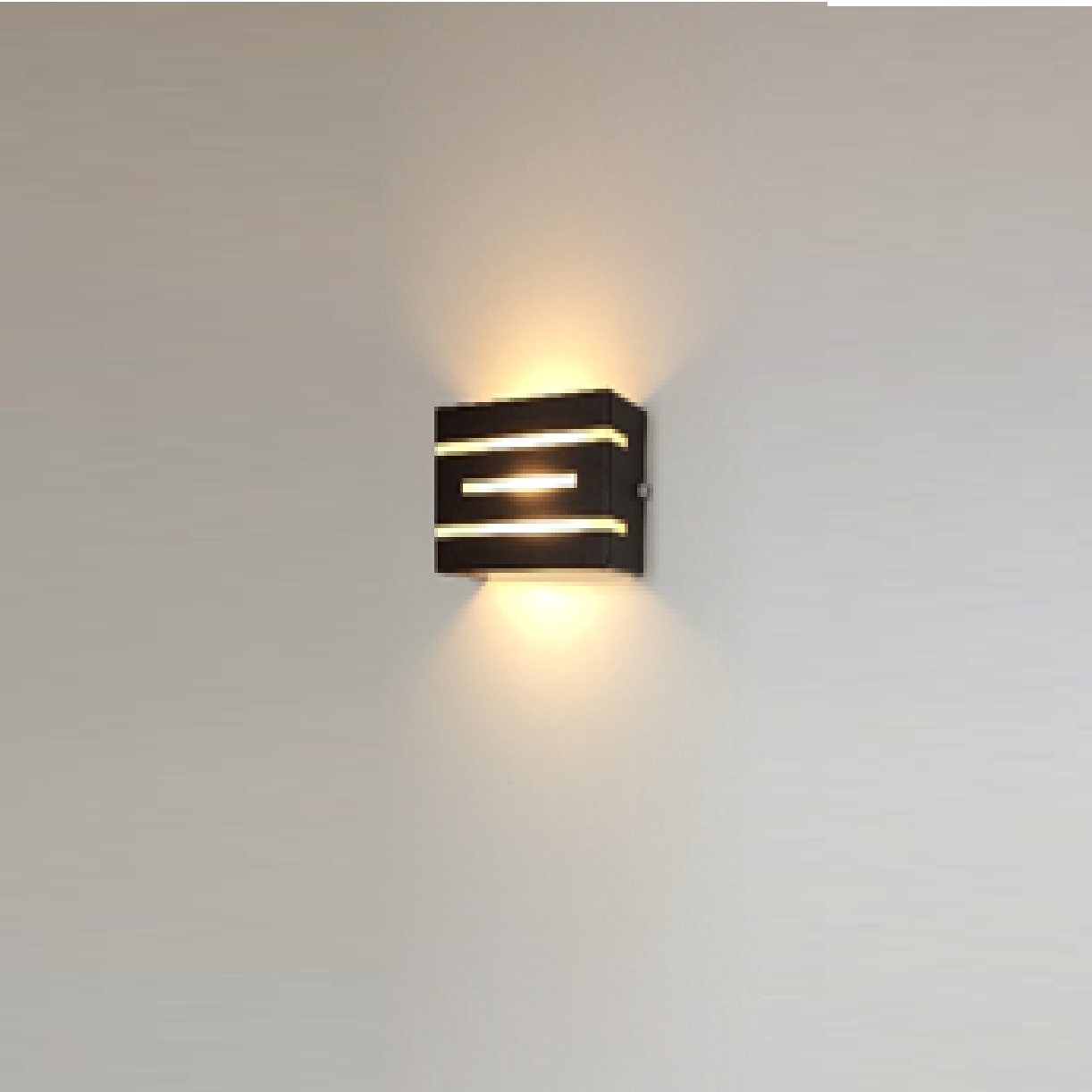 Arandela de Alumínio 2 Focos 3 Frisos 15 x 7 x 9 1x G9 Marrom MOD120MR Foco Iluminação