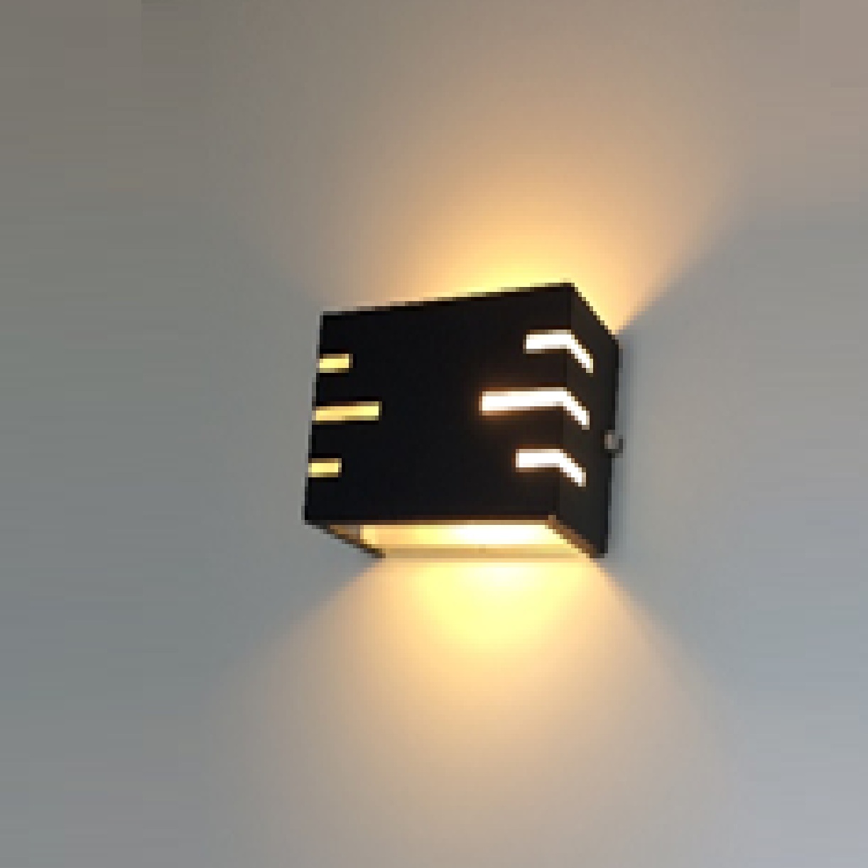 Arandela de Alumínio 2 Focos 3 Frisos 15 x 7 x 9 1x G9 Marrom MOD121MR Foco Iluminação