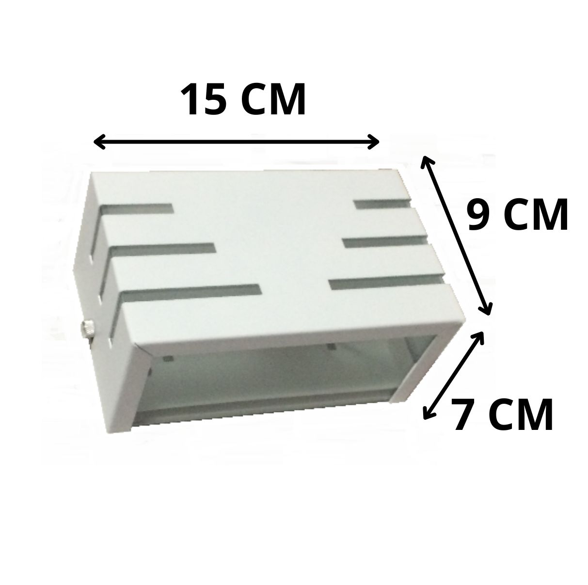 Arandela de Alumínio 2 Focos 3 Frisos 15 x 7 x 9 1x G9 Branco MOD122BR Foco Iluminação