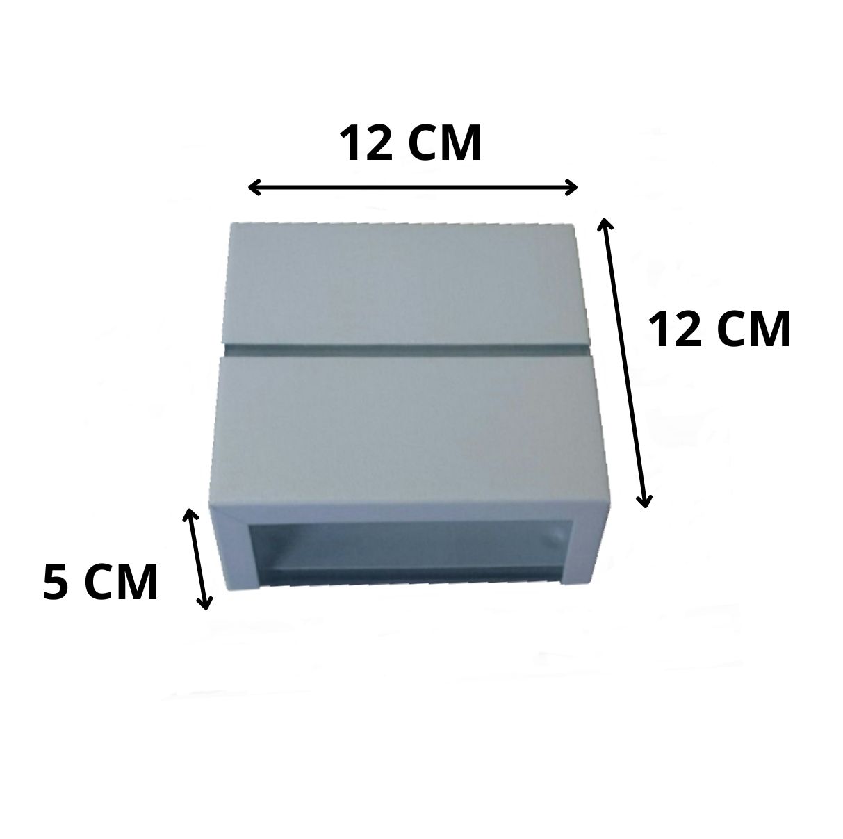Arandela de Alumínio 2 Focos 1 Friso 12 x 12 x 5 1x G9 Branco MOD103FBR Foco Iluminação