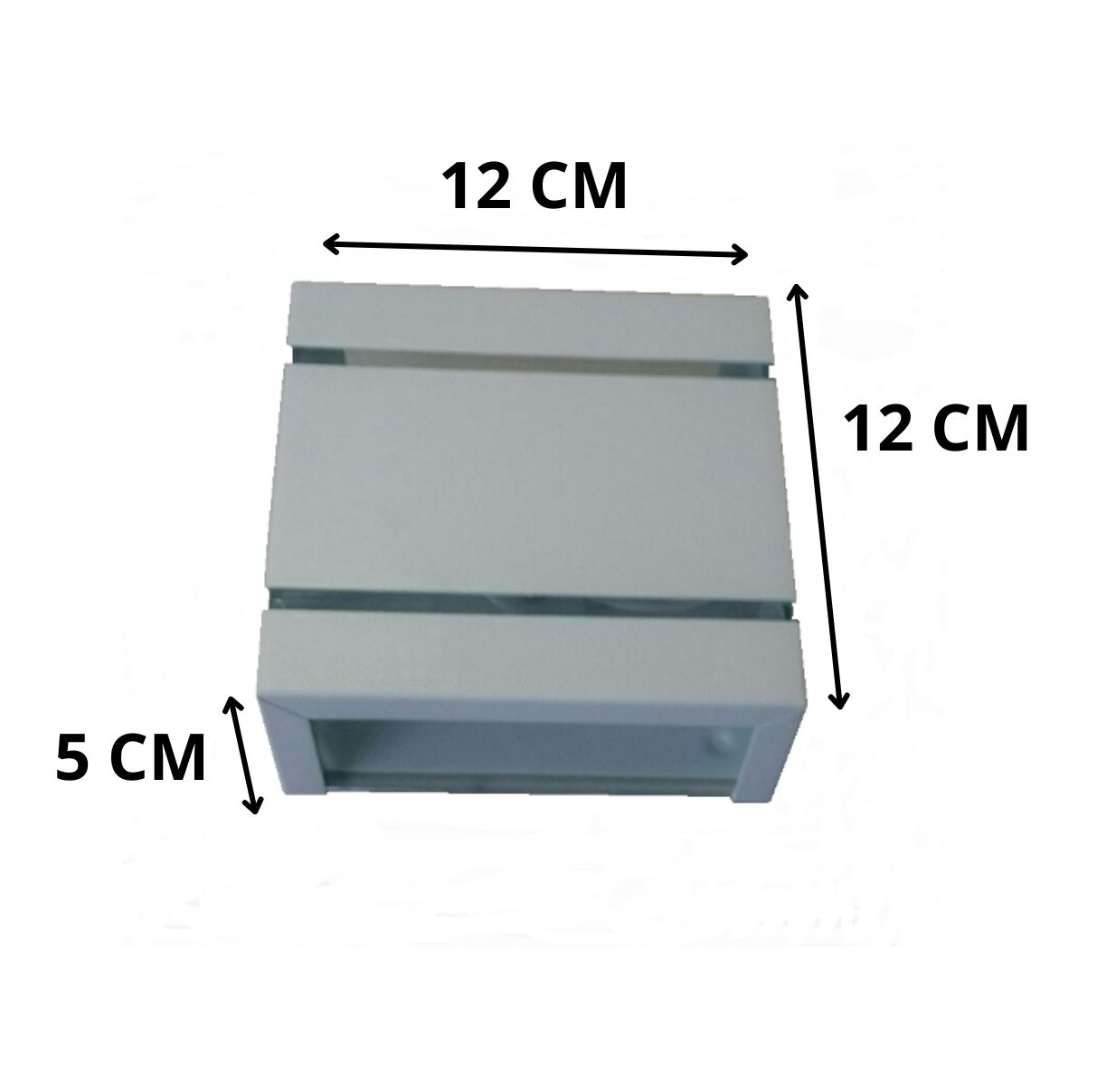 Arandela de Alumínio 2 Focos 2 Frisos 12 x 12 x 5 1x G9 Branco MOD103GBR Foco Iluminação