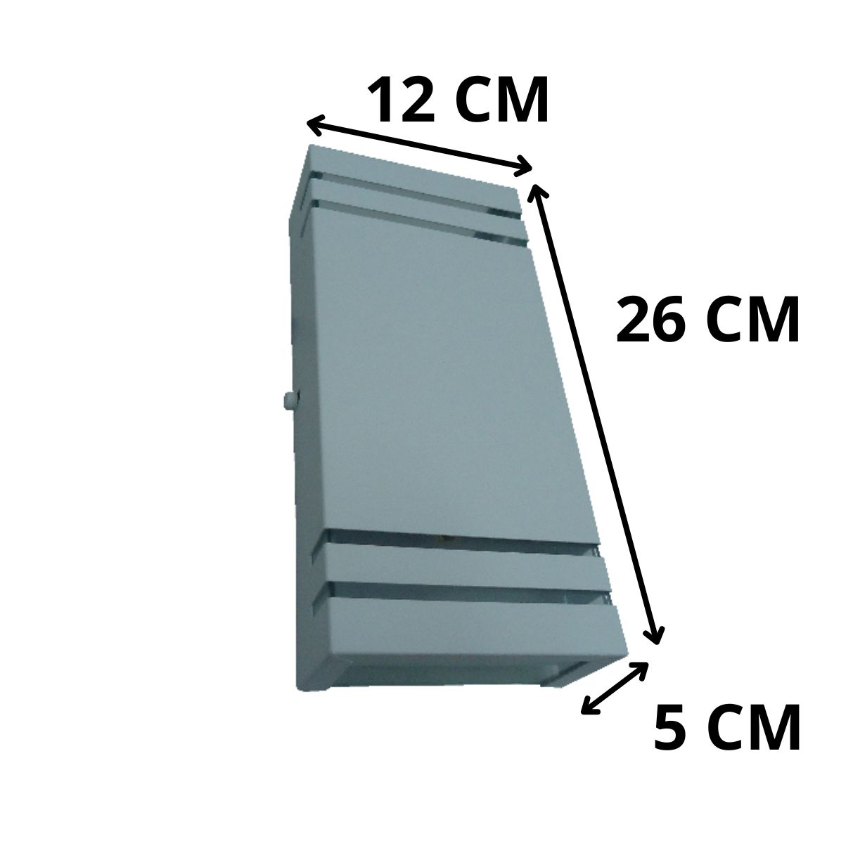 Arandela de Alumínio 2 Focos 4 Frisos 26 x 12 x 5 2x G9 Branco MOD1091BR Foco Iluminação