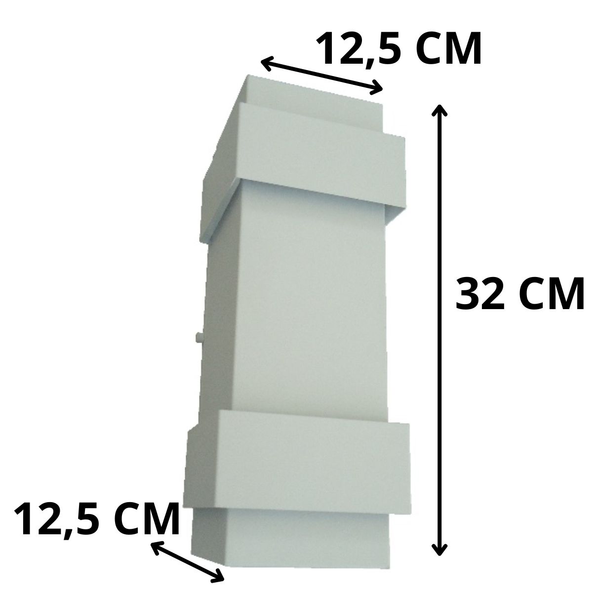 Arandela de Alumínio 2 Focos 2 Aletas 32 x 12 x 12,5 2x G9 Branco MOD1206BR Foco Iluminação