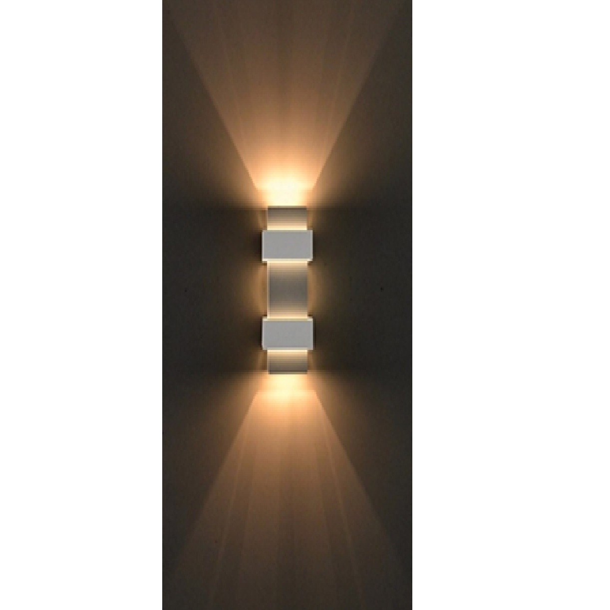 Arandela de Alumínio 2 Focos 2 Aletas 32 x 12 x 12,5 2x G9 Branco MOD1206BR Foco Iluminação
