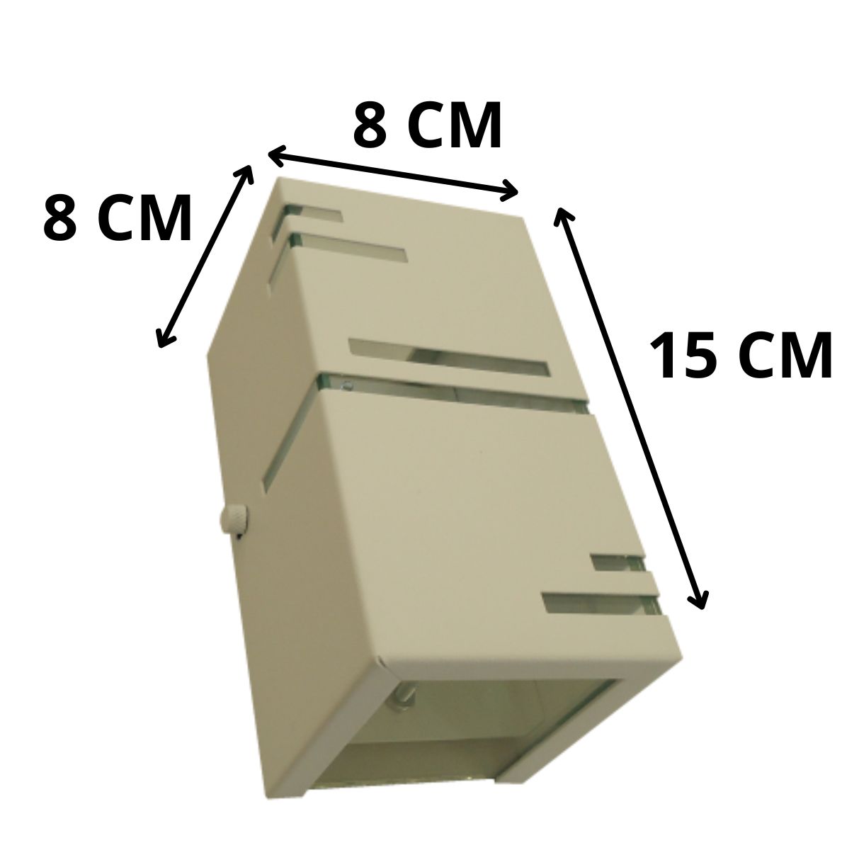Arandela de Alumínio 2 Focos 4 Frisos 15 x 8 x 8 1x G9 Branco MOD1500BR Foco Iluminação