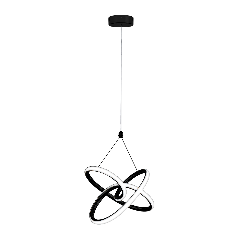 Pendente LED Lupi 195 mm 24 W 3000 K Bivolt Preto 60223001 Blumenau Iluminação