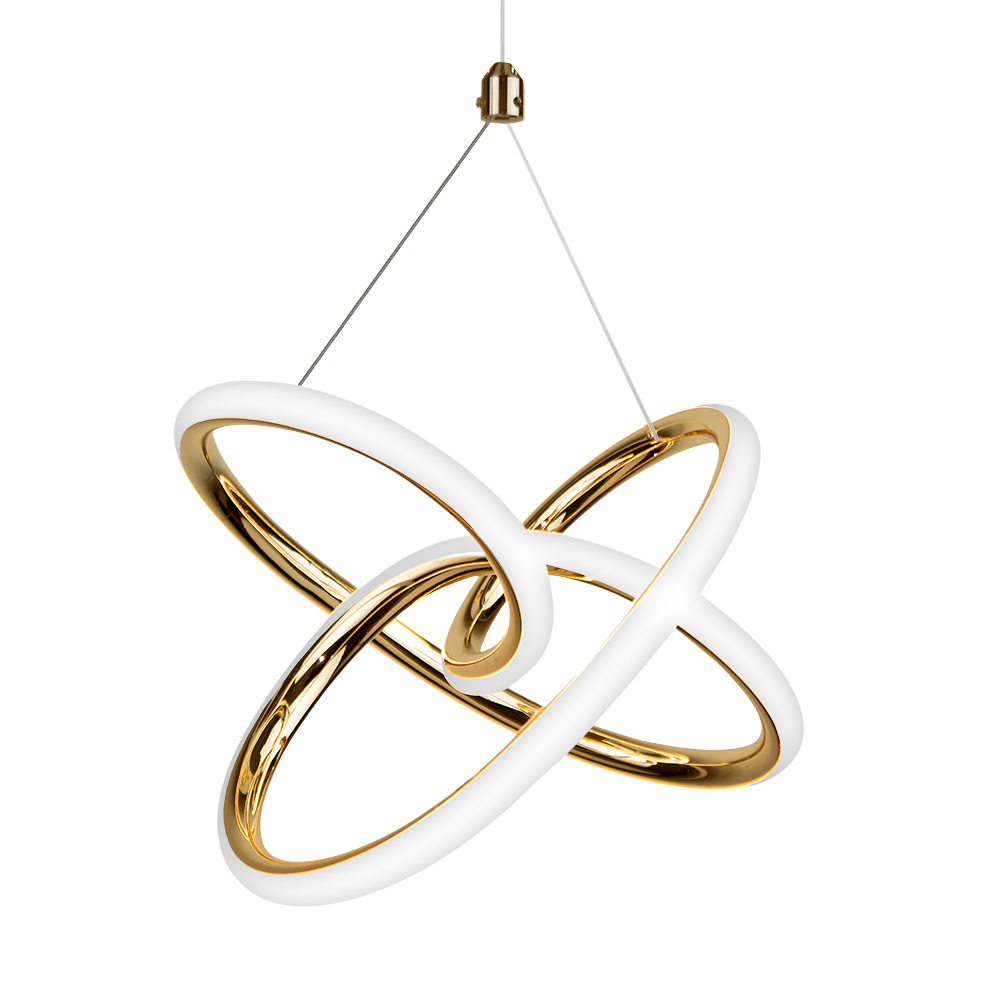Pendente LED Lupi 195 mm 24 W 3000 K Bivolt Dourado 60223082 Blumenau Iluminação