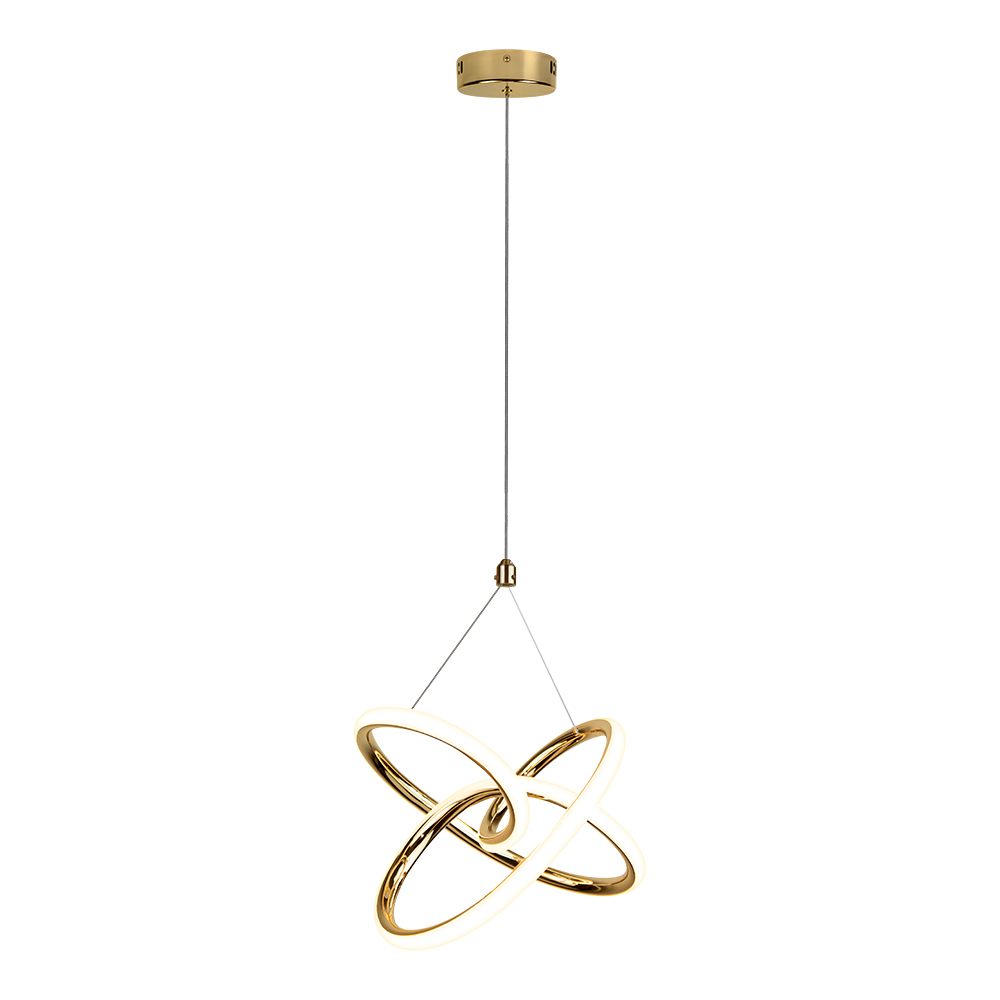Pendente LED Lupi 195 mm 24 W 3000 K Bivolt Dourado 60223082 Blumenau Iluminação