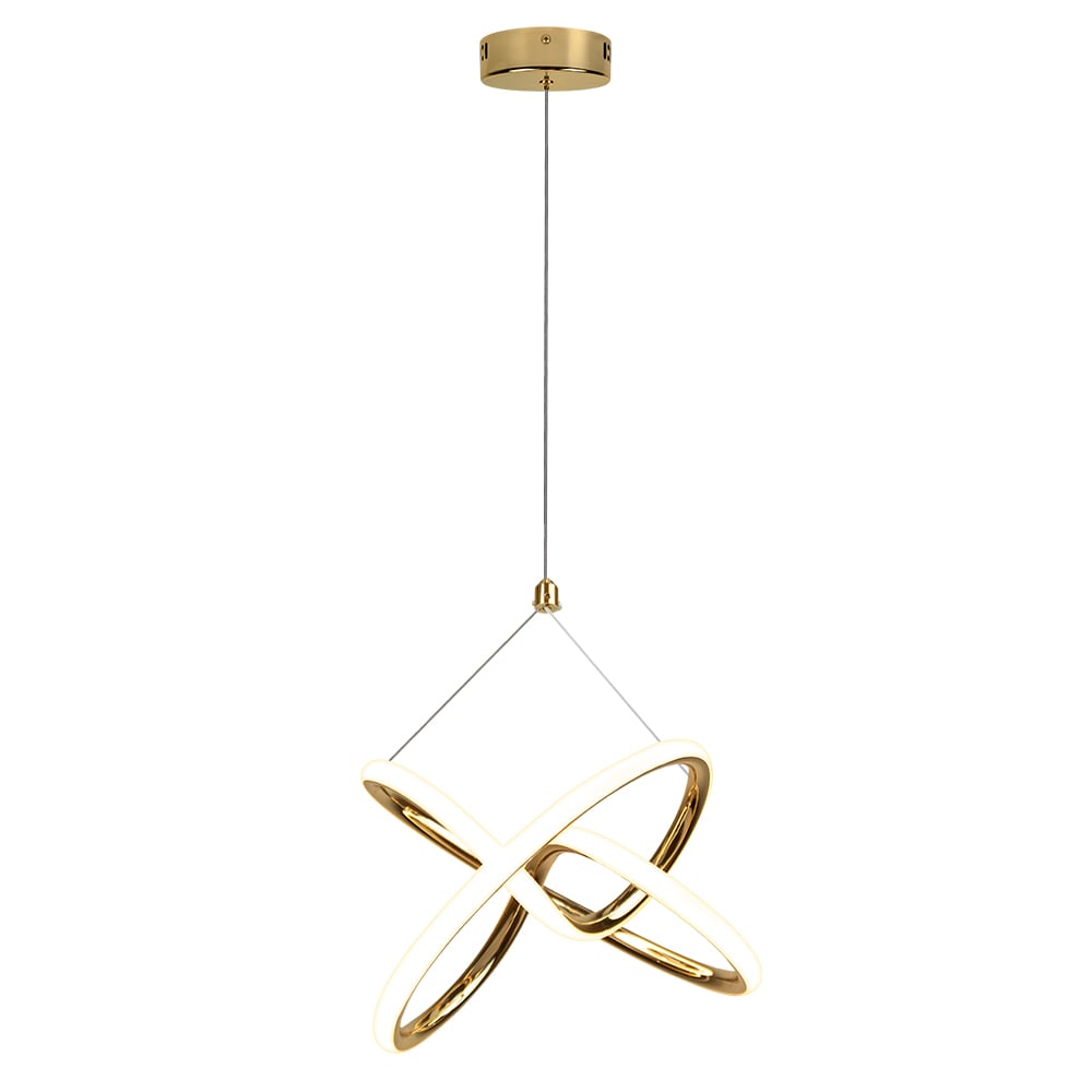 Pendente LED Lupi 195 mm 24 W 3000 K Bivolt Dourado 60223082 Blumenau Iluminação