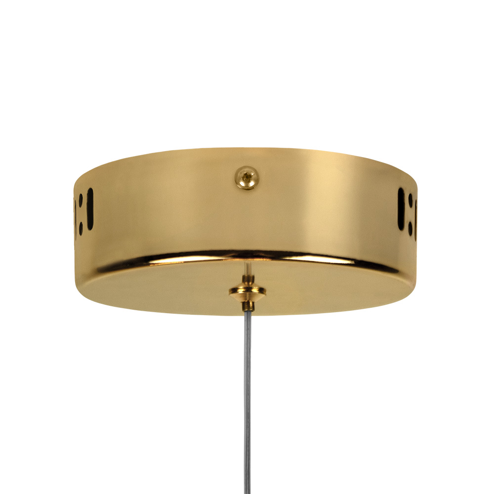 Pendente LED Lupi 195 mm 24 W 3000 K Bivolt Dourado 60223082 Blumenau Iluminação