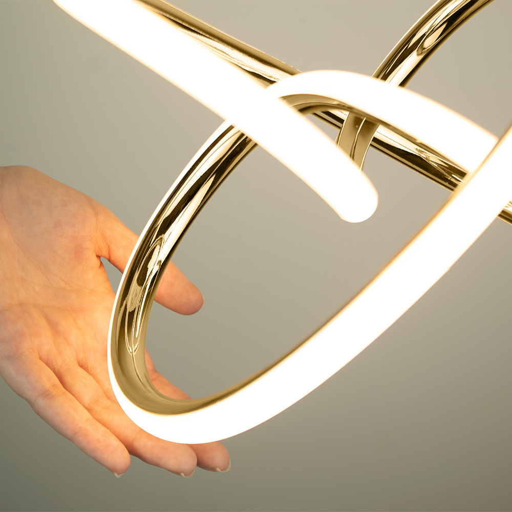 Pendente LED Lupi 195 mm 24 W 3000 K Bivolt Dourado 60223082 Blumenau Iluminação