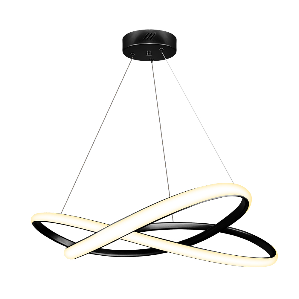 Pendente LED Laço 570 mm 36 W 3000 K Bivolt Preto 60263001 Blumenau Iluminação
