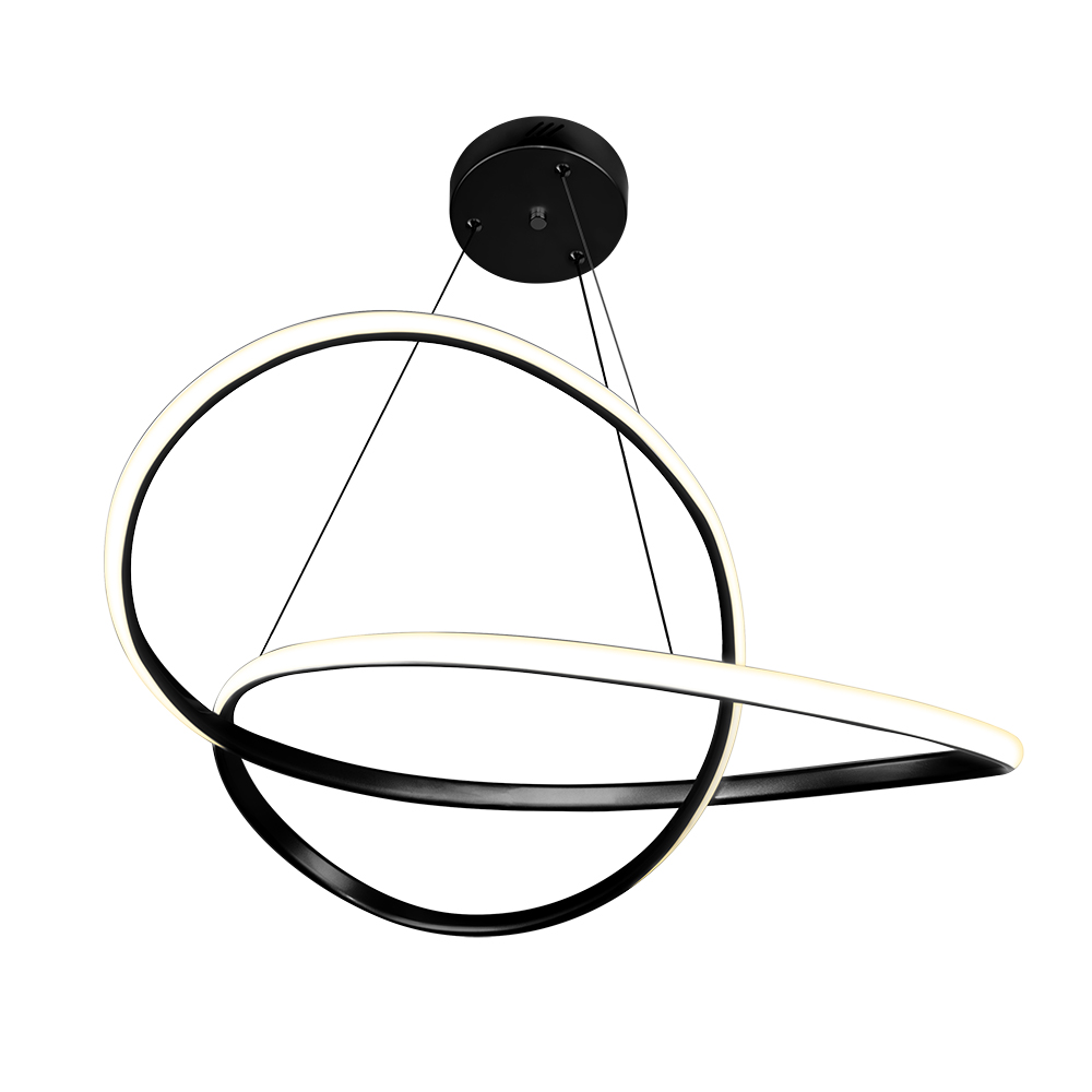 Pendente LED Laço 570 mm 36 W 3000 K Bivolt Preto 60263001 Blumenau Iluminação
