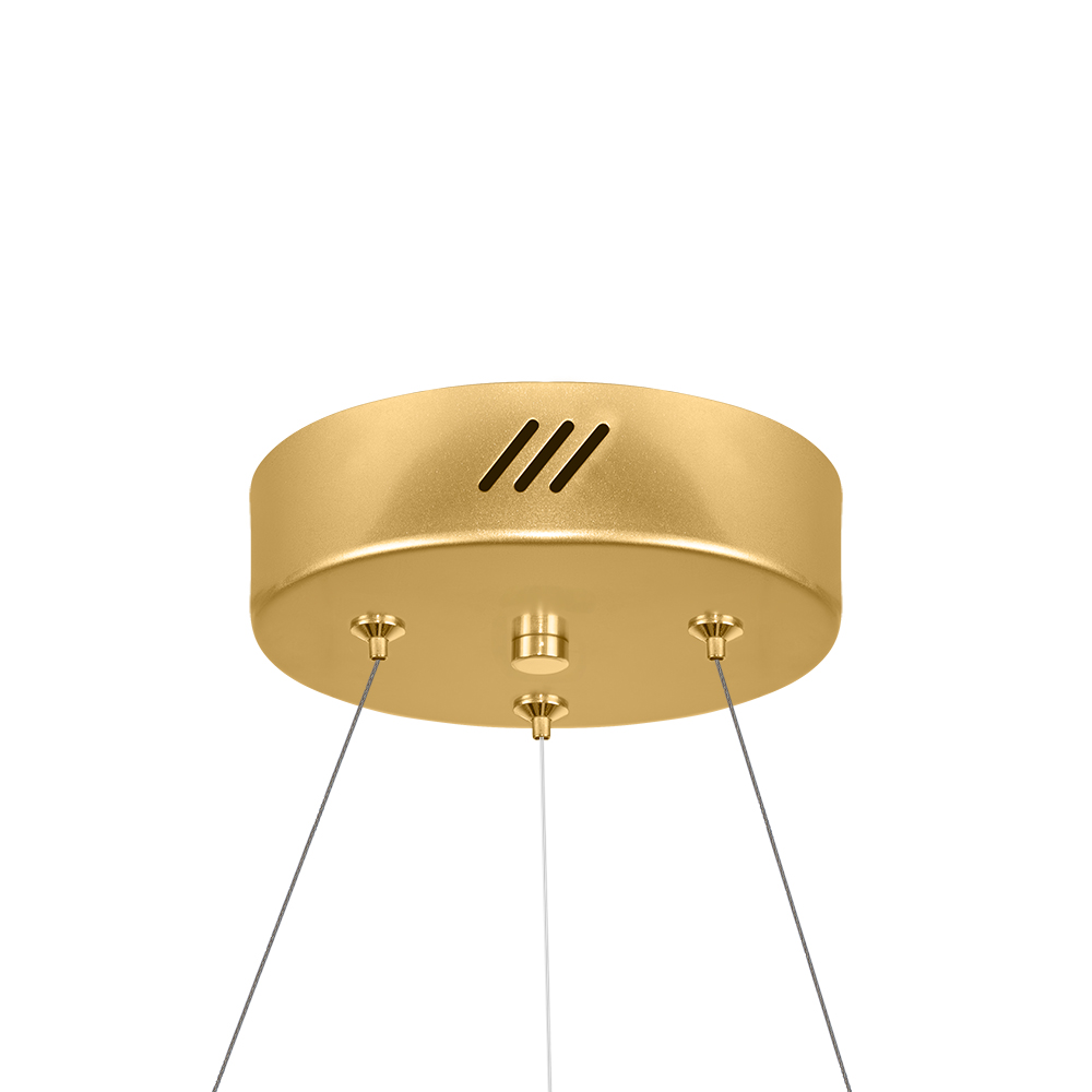 Pendente LED Laço 570 mm 36 W 3000 K Bivolt Dourado 60263082 Blumenau Iluminação