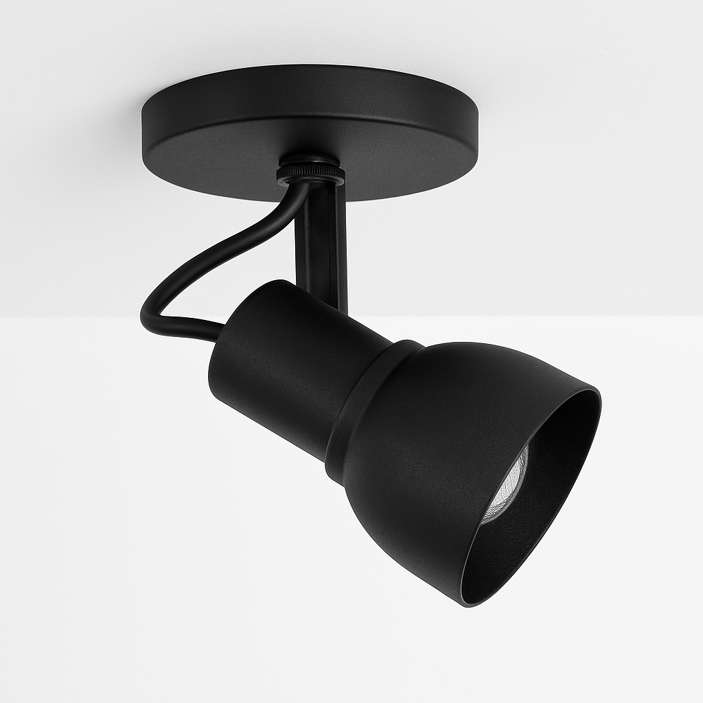 Spot Light Preto 1 Lâmpada SP1857-1 Kin Light