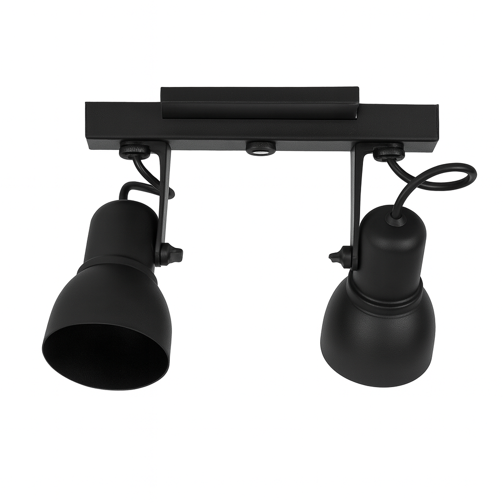 Spot Light Trilho Preto 2 Lâmpada SP1857-2T Kin Light