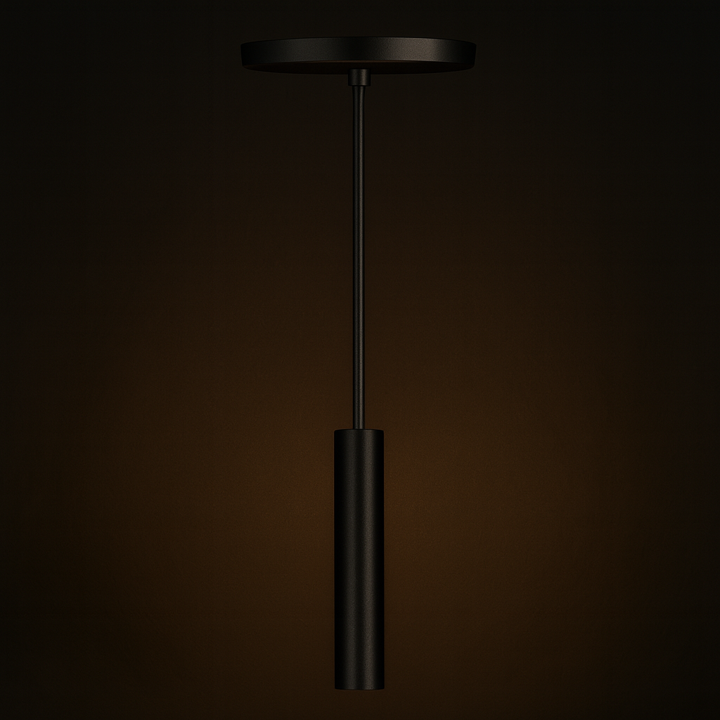 Pendente Siena Tubular 30 cm Preto PD107/PT Kin Light