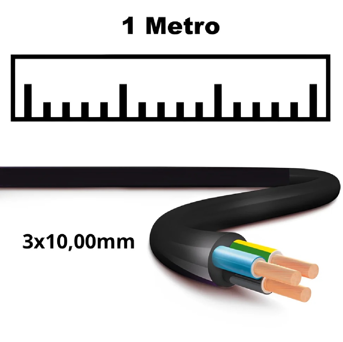 Cabo Flexível PP 3 x 10,00 mm² por Metro Cobrecom