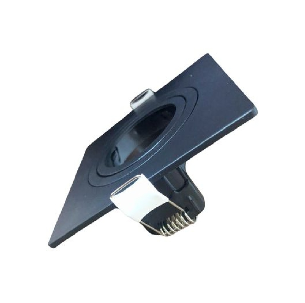 Spot De Embutir Quadrado Plano Para Lâmpada Dicróica MR16 Preto Fosco 1061069 Moon