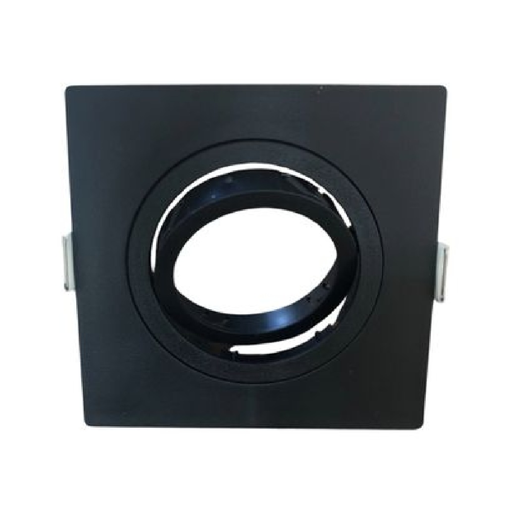 Spot De Embutir Quadrado Plano Para Lâmpada Dicróica MR16 Preto Fosco 1061069 Moon