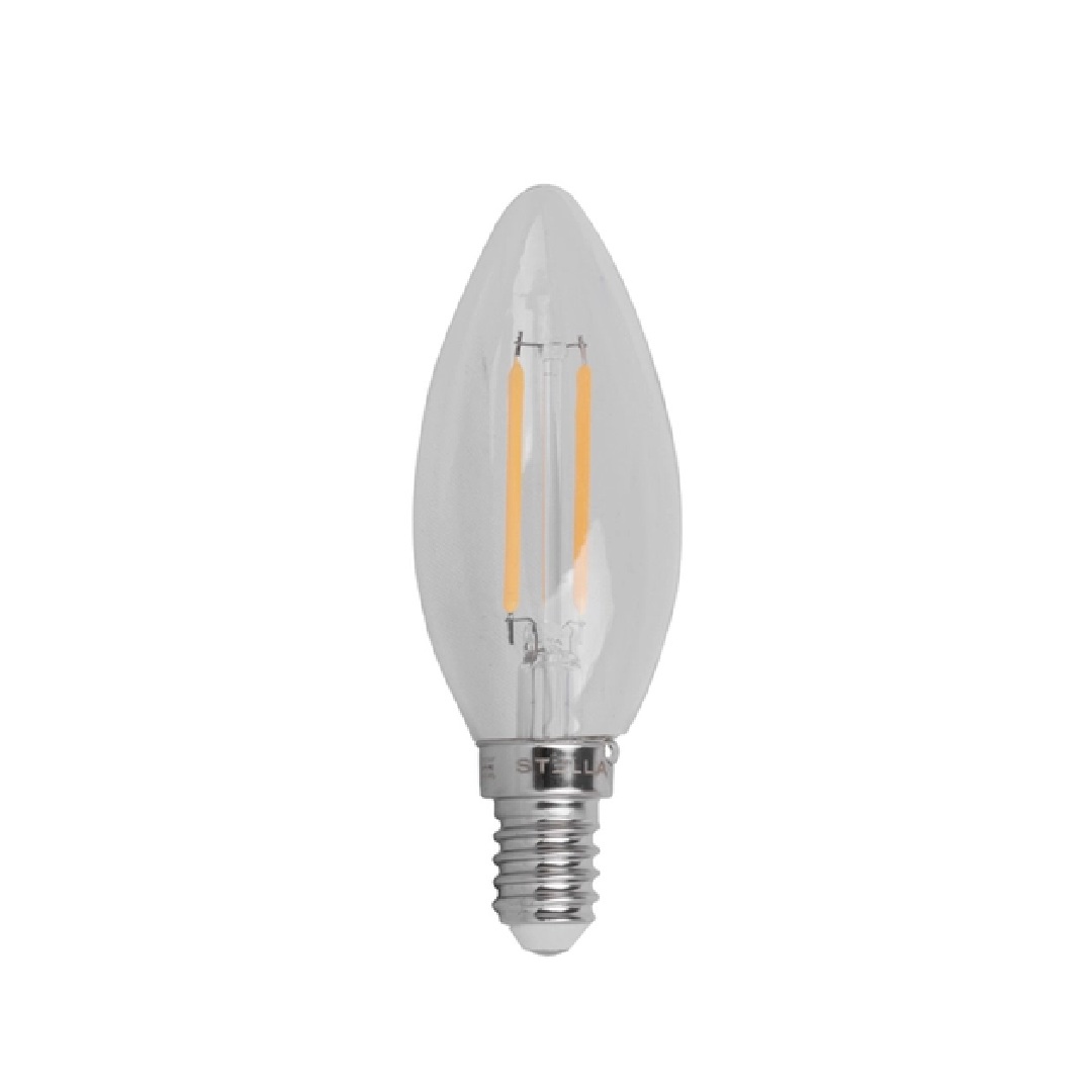 Lâmpada LED Filamento Vela Balão Cristal 4,7 W E14 6500 K Bivolt EB2204 Embuled