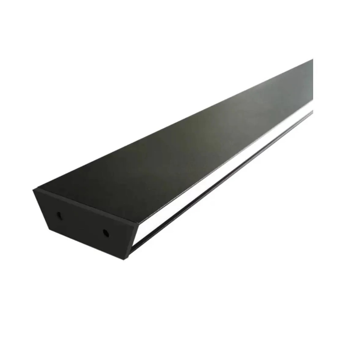 Perfil de Alumínio de Sobrepor x 2 m Preto EBFIL608892 Embuled