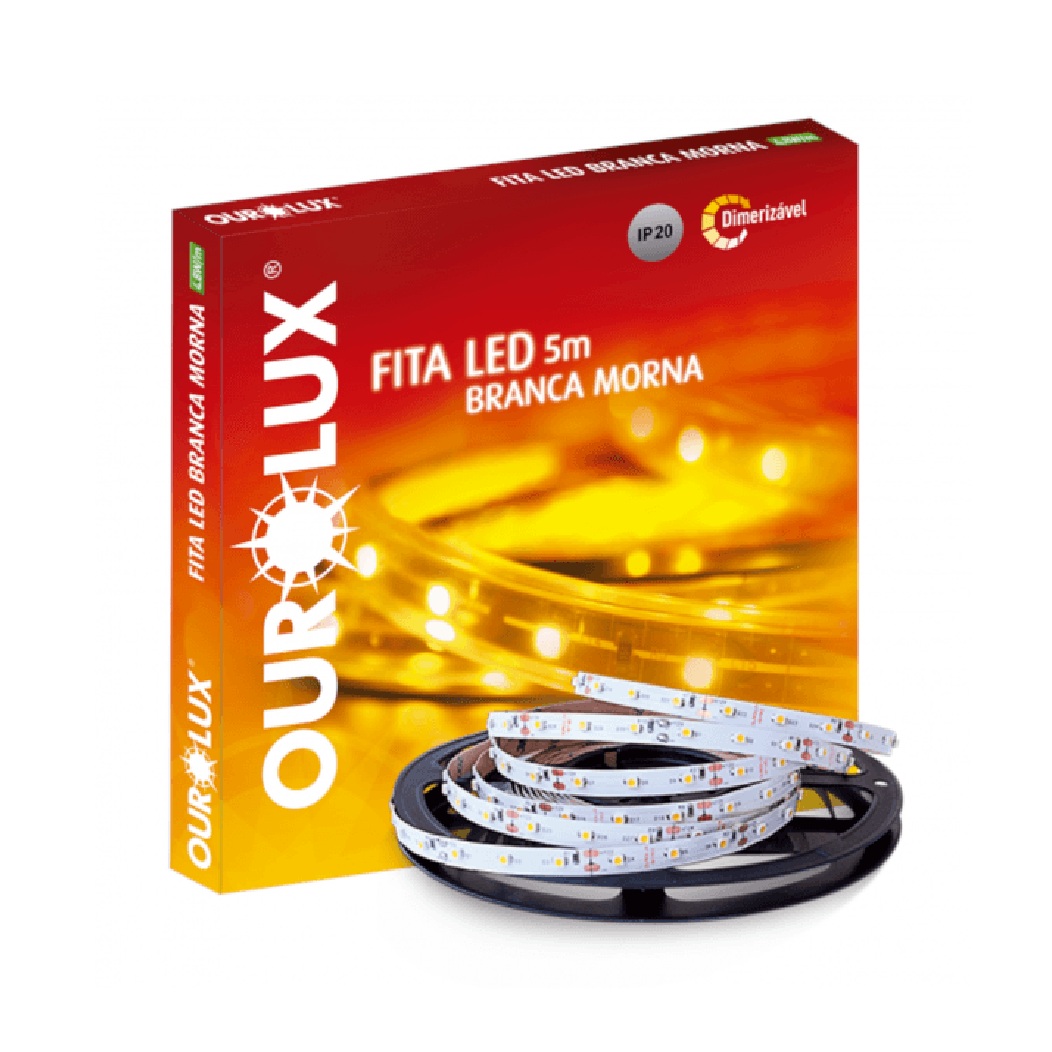 Fita LED SMD 2835 IP20 7 W/m 12 V 6500 K Rolo 5 m 05757 Ourolux