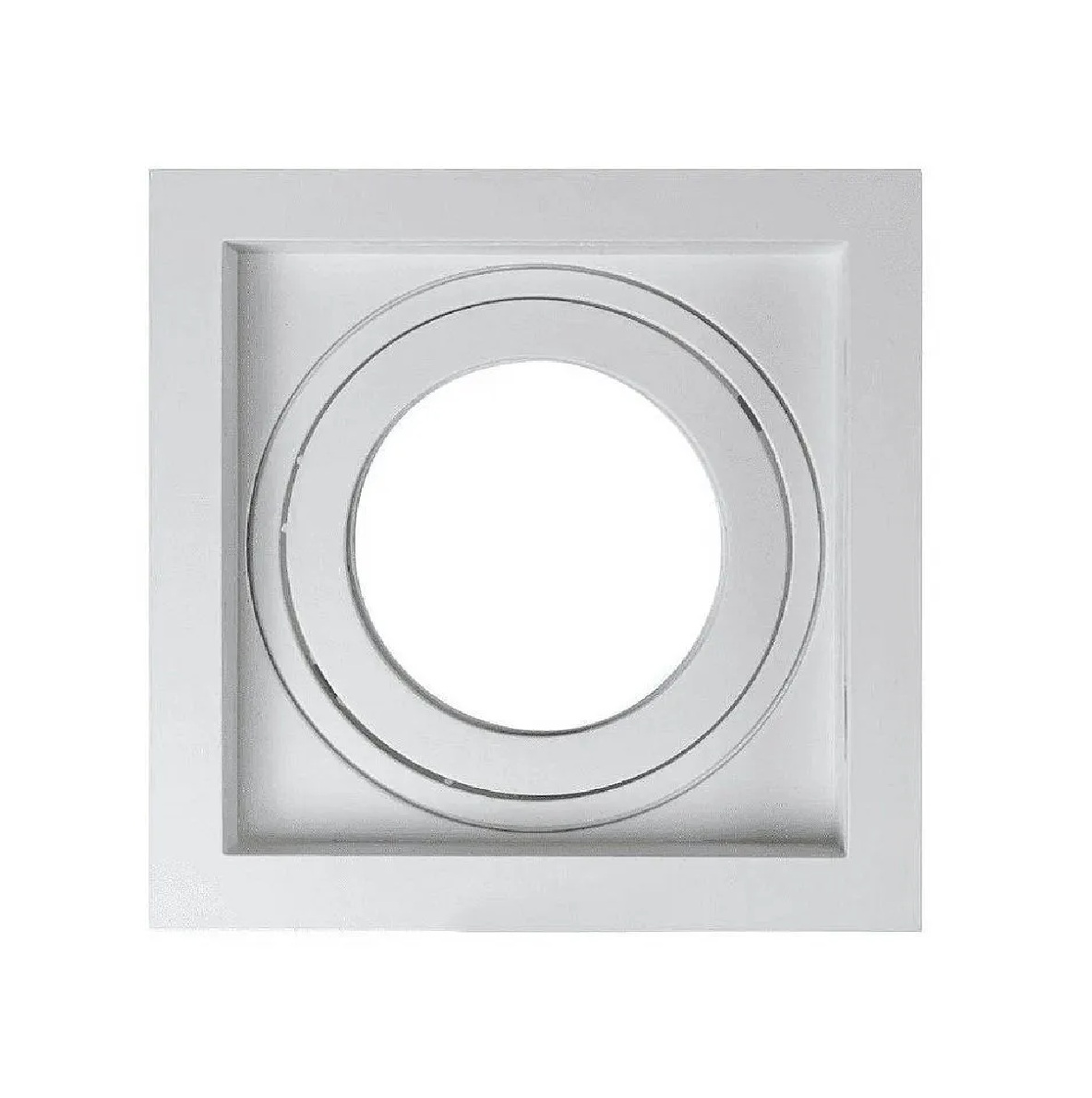 Spot de Embutir Quadrado Recuado para Lâmpada PAR20 Branco 90 x 90 mm 1062222 Moon