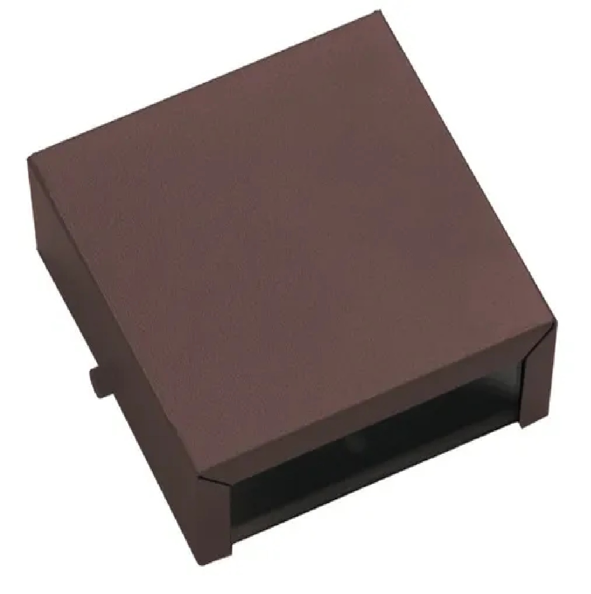Arandela de Alumínio 2 Focos Frente Lisa 12 x 12 x 5 1x G9 Marrom MOD103EMR Foco Iluminação