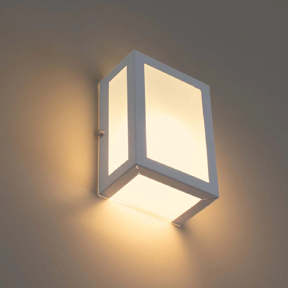 Arandela de Alumínio 2 Focos 5 Placas De Vidro 20 x 12 x 9 1x E27 Branco MOD1025BIBR Foco Iluminação