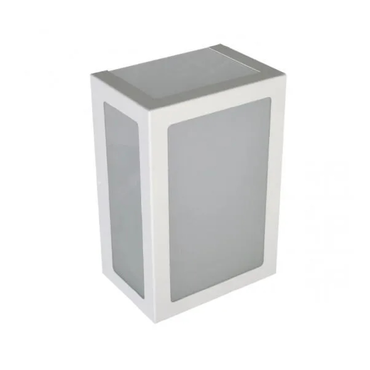 Arandela de Alumínio 2 Focos 5 Placas De Vidro 20 x 12 x 9 1x E27 Branco MOD1025BIBR Foco Iluminação