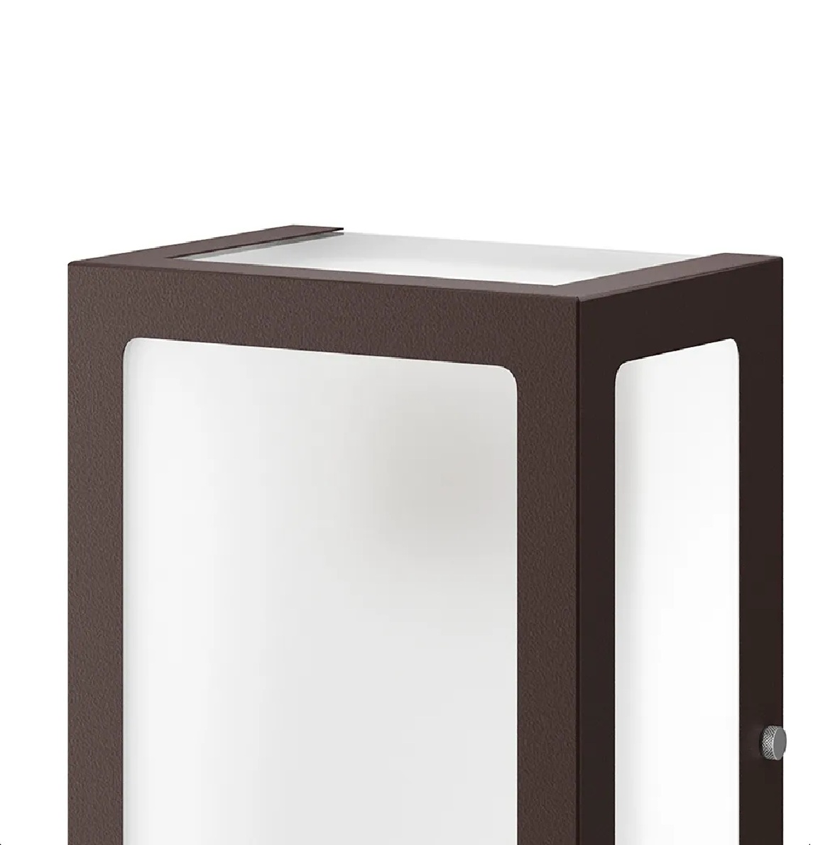 Arandela de Alumínio 2 Focos 5 Placas De Vidro 20 x 12 x 9 1x E27 Marrom MOD1025BIMR Foco Iluminação