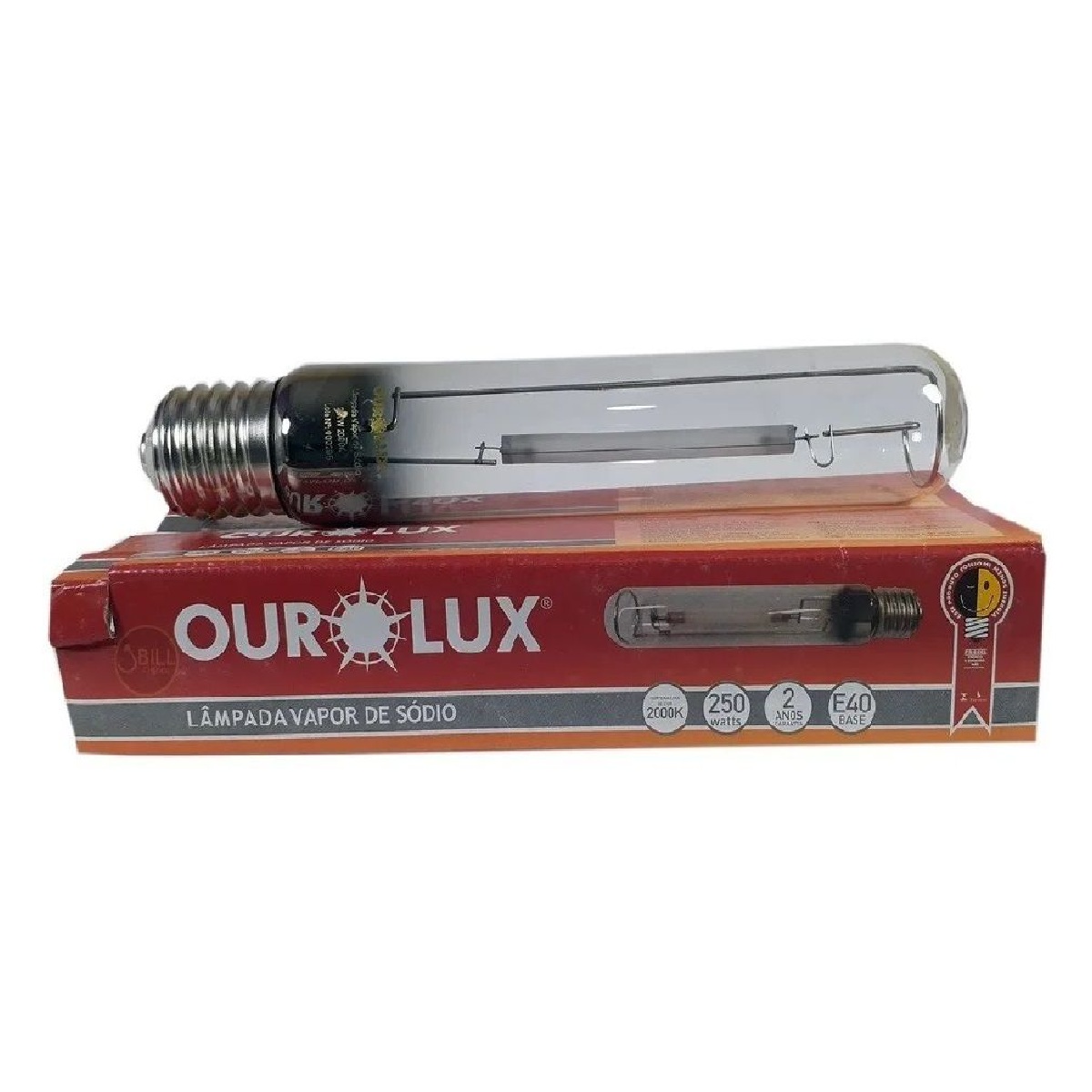 Lâmpada Vapor Sódio Tubular 250 W E40 01835 Ourolux