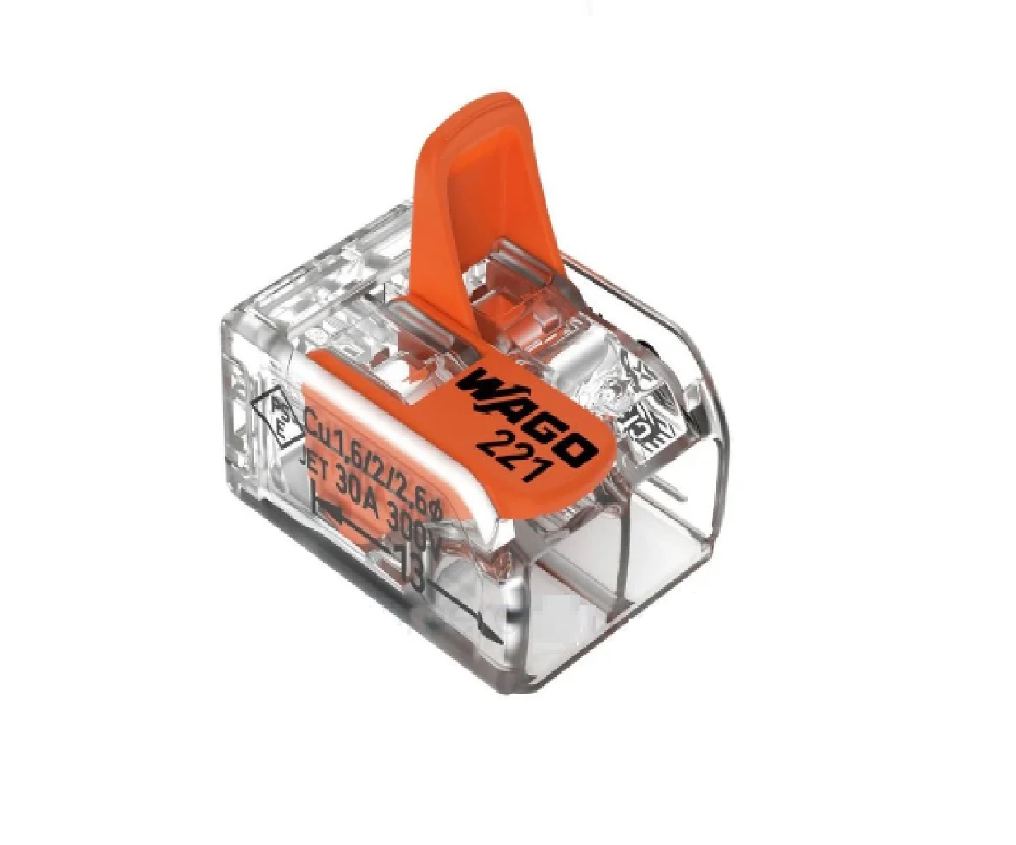 Conector de Emenda WAGO 2 Polos 0,5 a 6 mm² 41 A 221-612