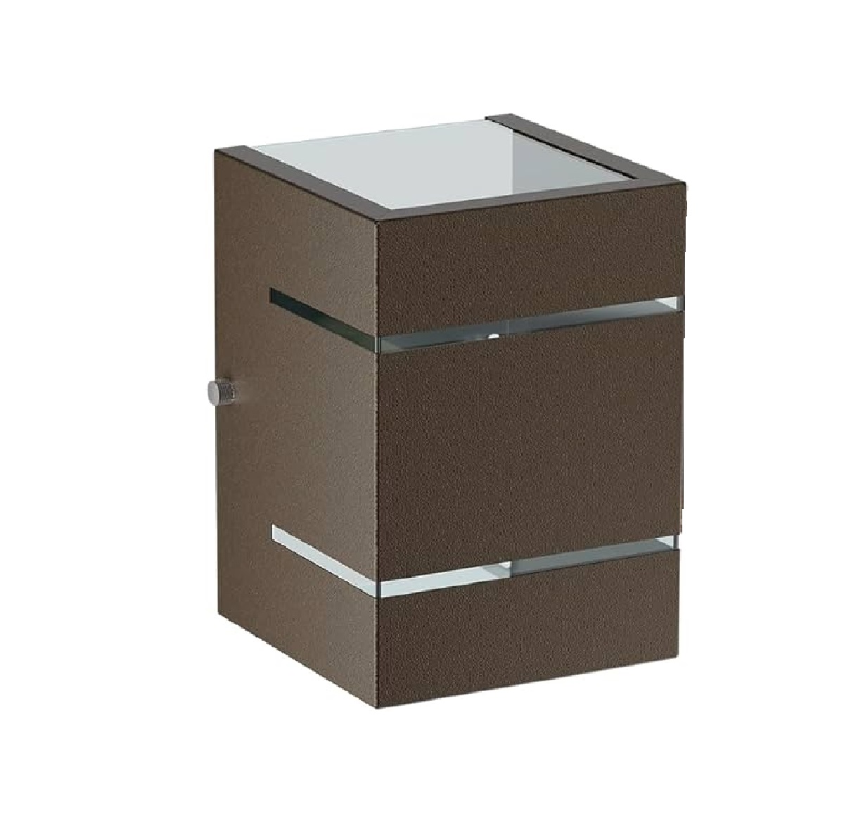 Arandela de Alumínio 2 Focos 3 Frisos 16 x 12 x 9 1x E27 Marrom MOD104MR Foco Iluminação