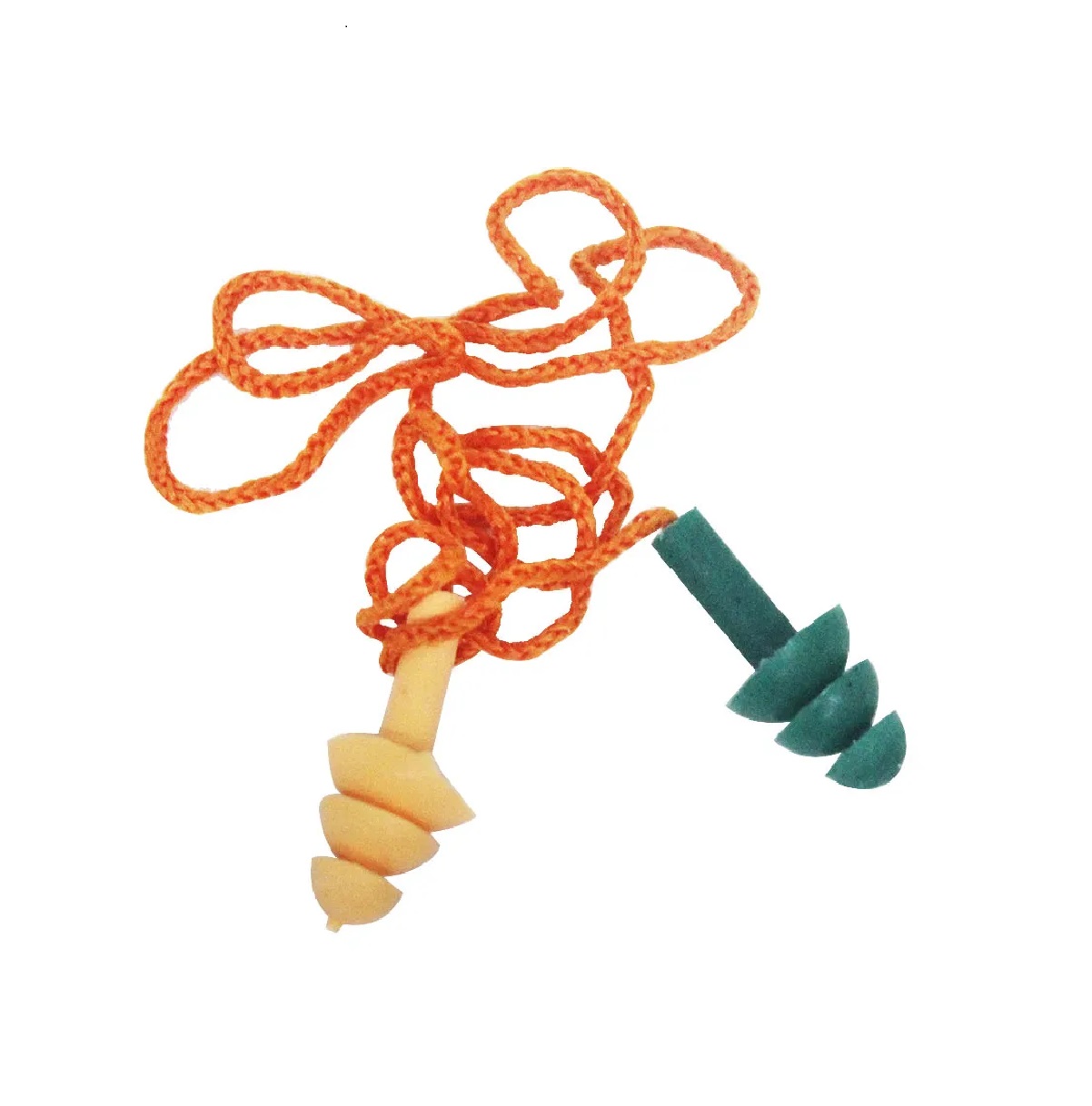 Protetor Auricular de Silicone Bicolor com Cordão de Algodão 274.0002 Amatools