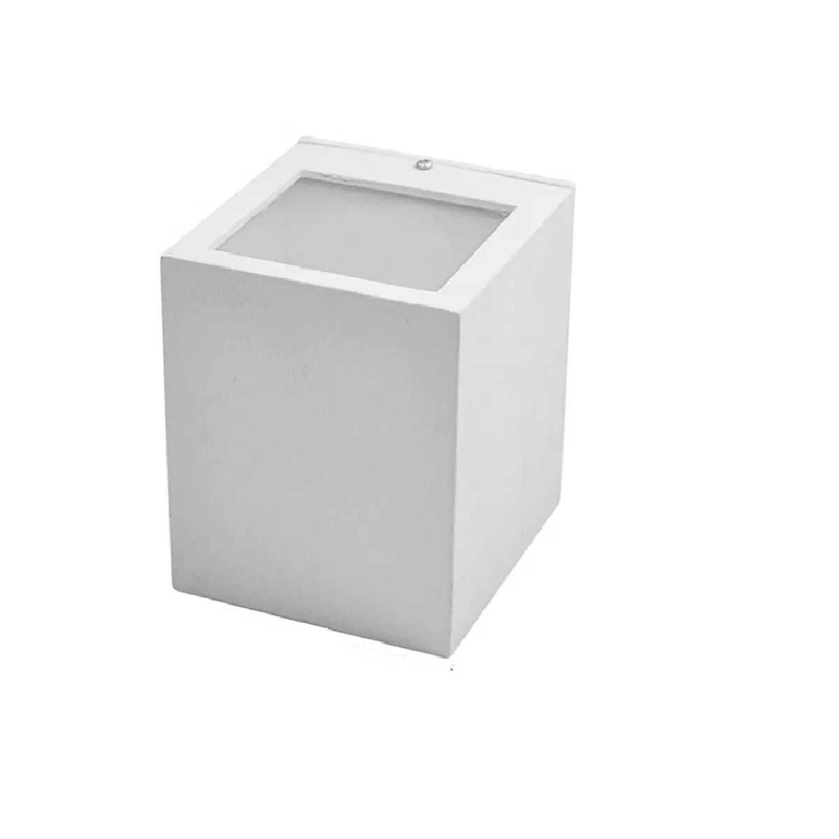 Arandela de Alumínio 2 Focos Frente Lisa 11 x 11 x 7,5 1x G9 Branco MOD1405ABR Foco Iluminação