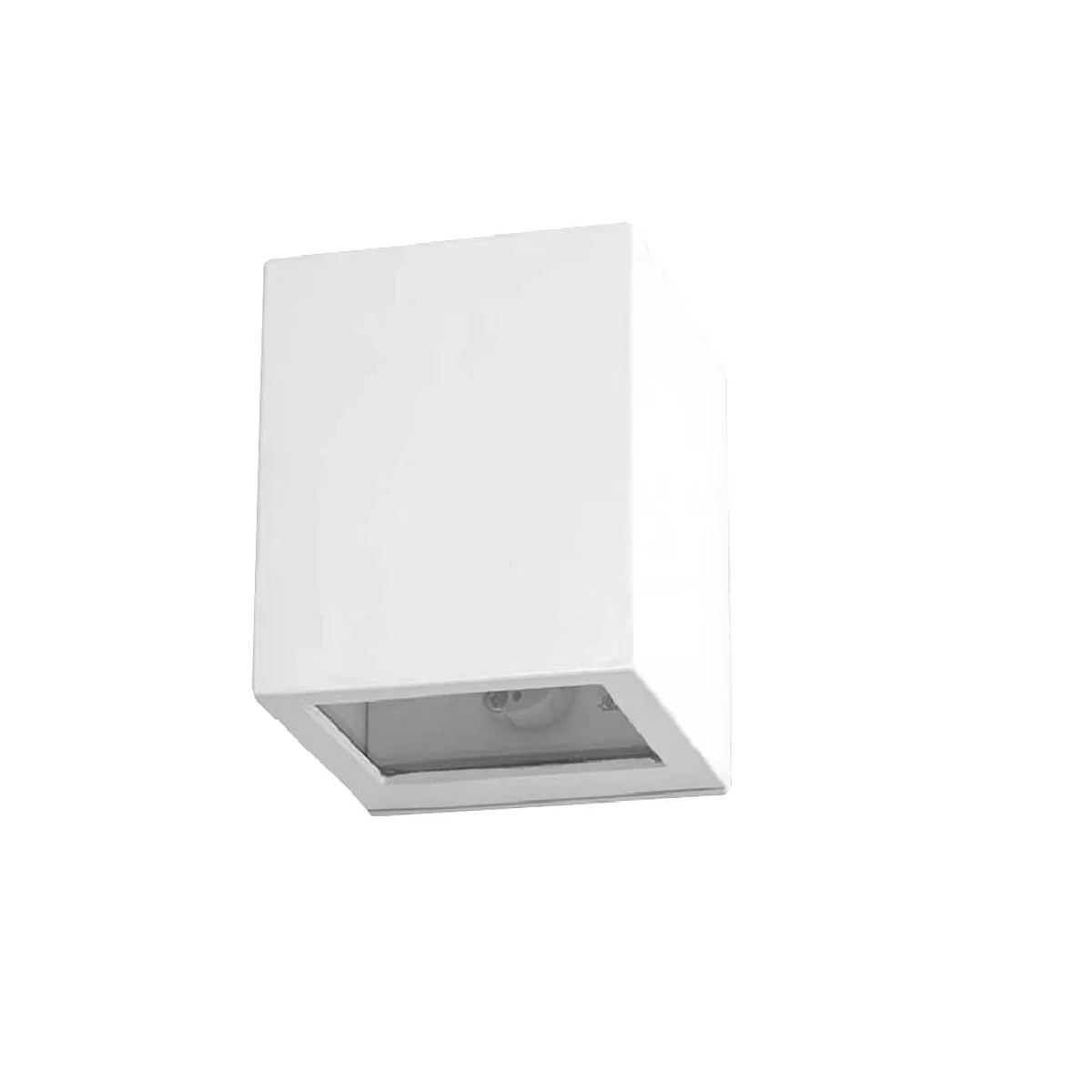 Arandela de Alumínio 2 Focos Frente Lisa 11 x 11 x 7,5 1x G9 Branco MOD1405ABR Foco Iluminação