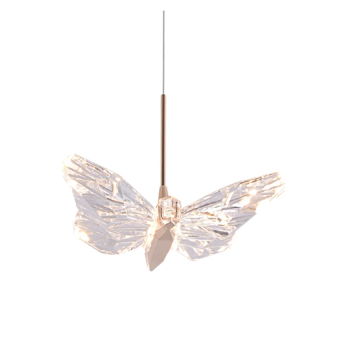Pendente LED Borboleta 20 x 14 cm 8 W 3000 K Bivolt Dourado DCD02203 Sindora
