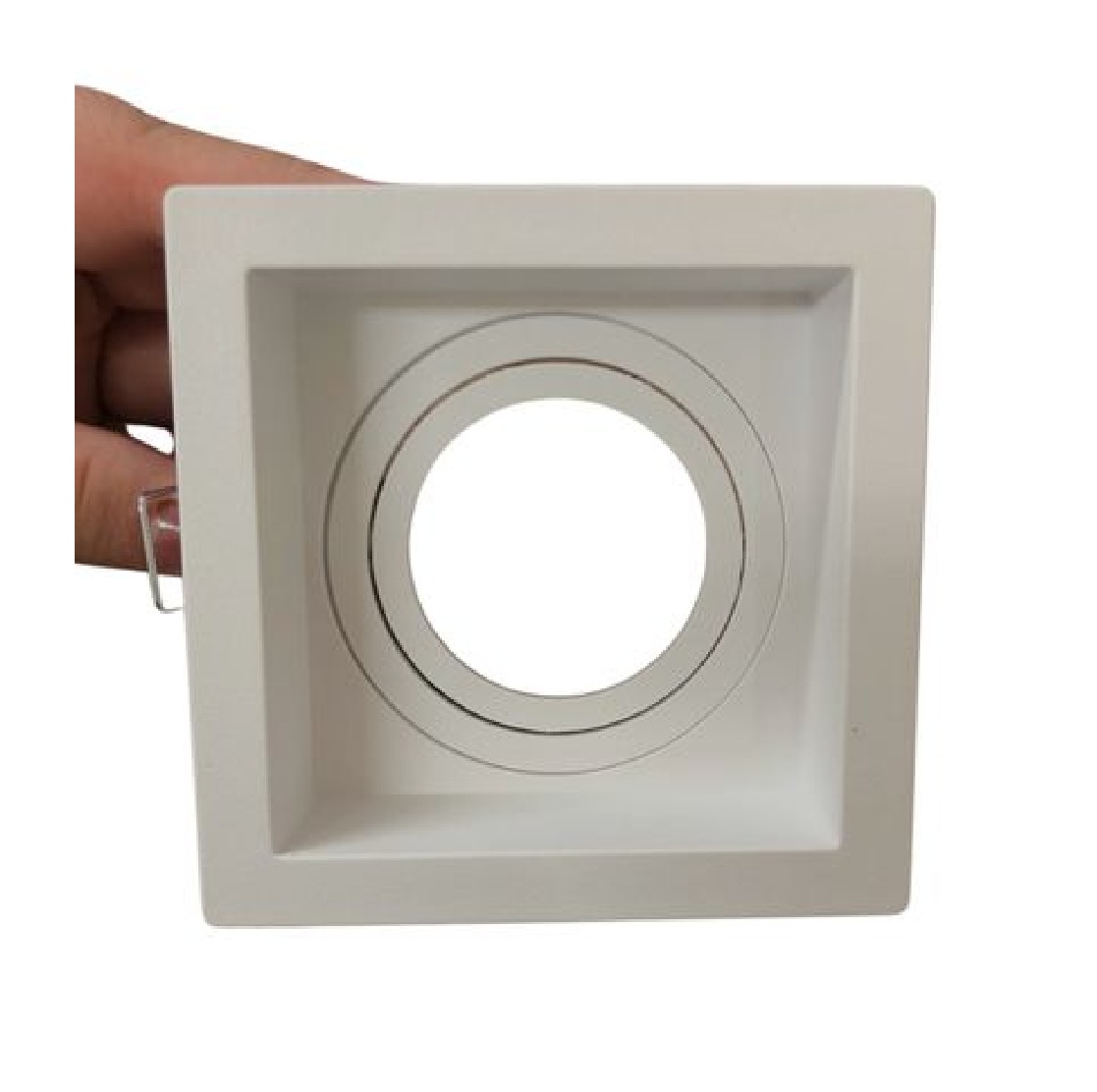 Spot De Embutir Quadrado Plano Para Lâmpada Dicróica MR16 Branco 1061049 Moon