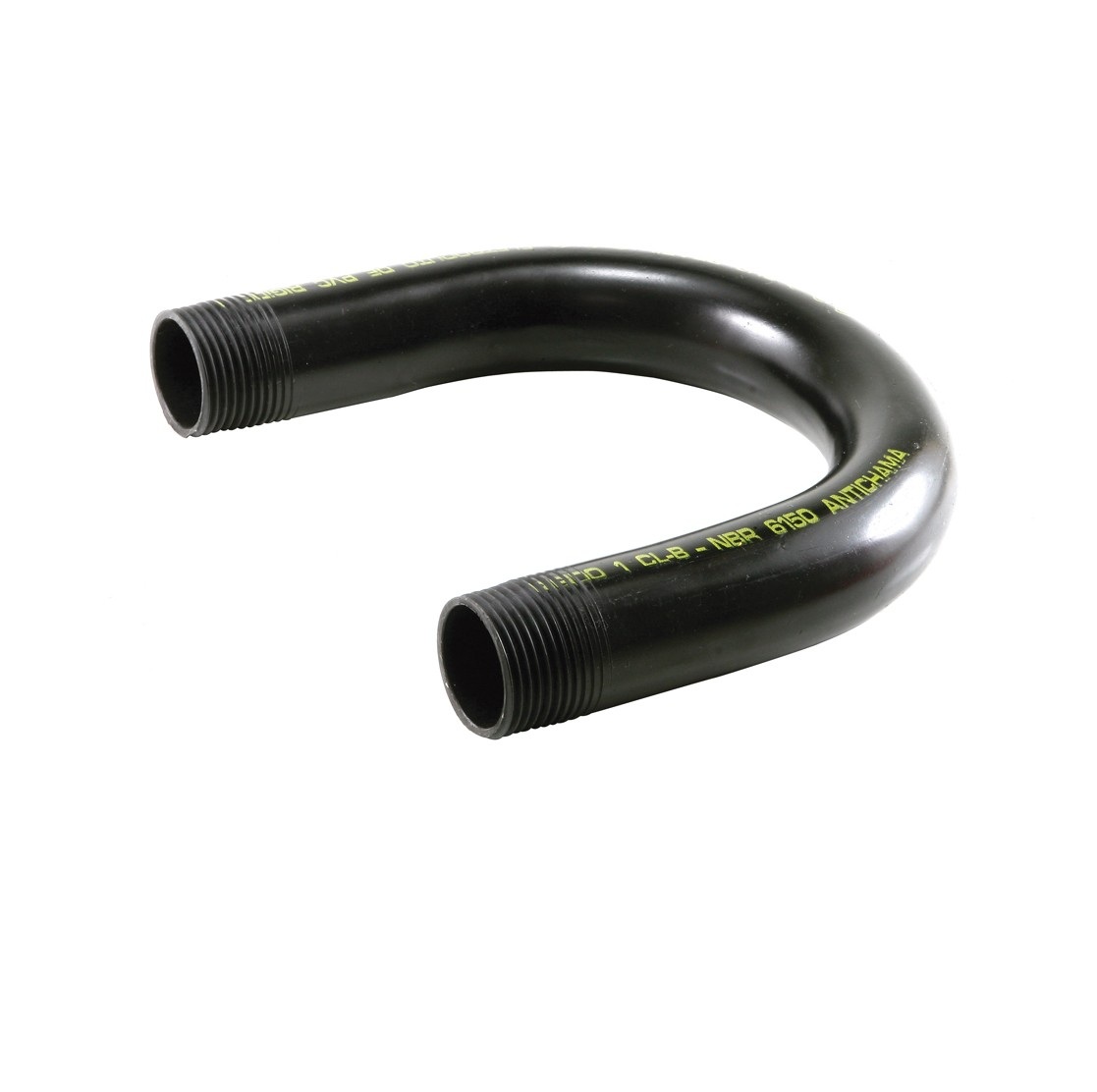 Curva 180° de PVC Roscável Antichama para Eletroduto 1/2 pol. Preto Vedar