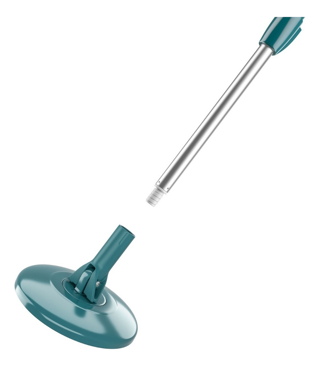 Mop Giratório Fit Com Balde Centrífuga Cabo Inox 3 Em 1 Cinza Escuro FlashLimp