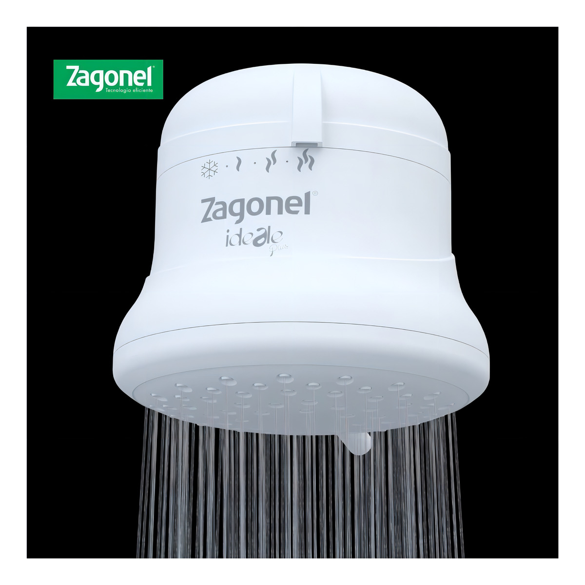 Ducha Chuveiro Ideale Plus Elétrico 4 Temperatura 6800 W 220 V Branco Fixo Zagonel