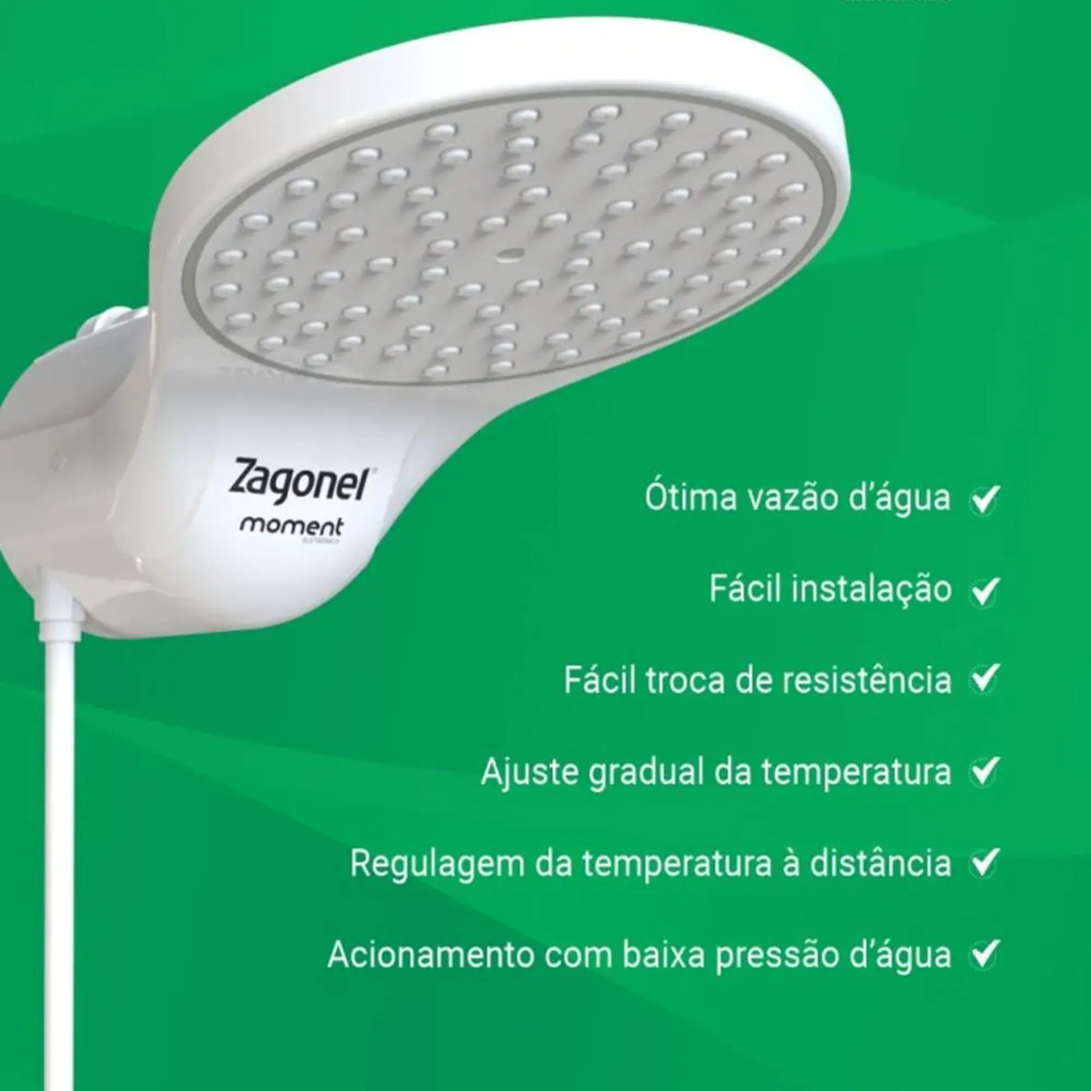 Ducha Eletrônica Moment 7500 W 220 V Branco Zagonel