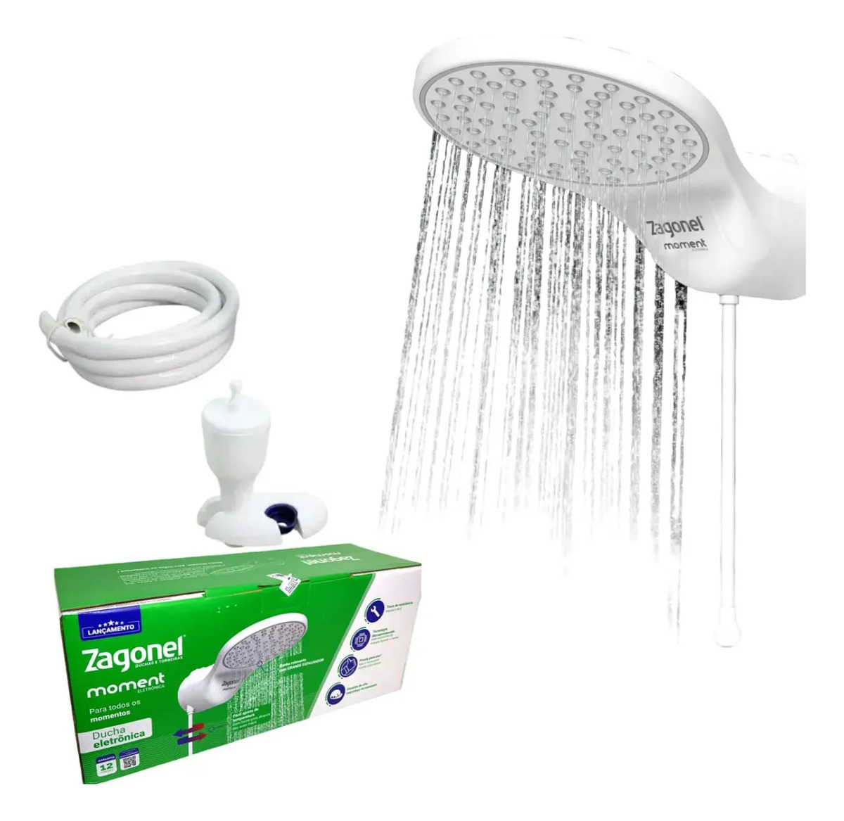 Ducha Eletrônica Moment 7500 W 220 V Branco Zagonel