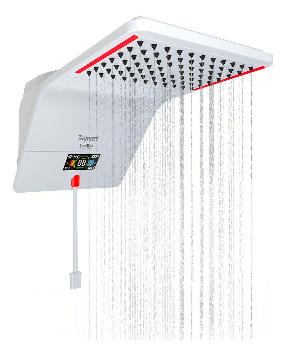 Ducha Chuveiro Ducali Eletrônica 7500 W 220 V Branco Premium Zagonel
