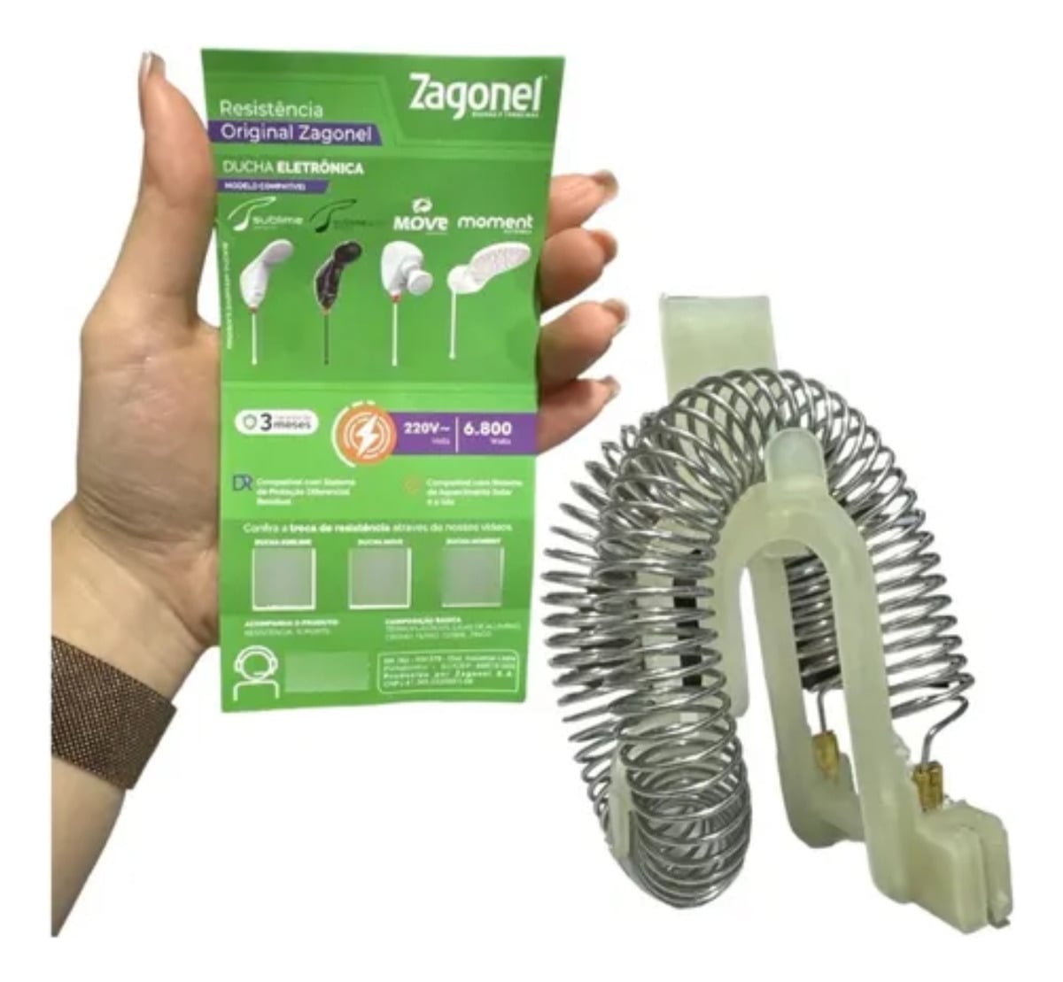Resistência Ducha Chuveiro Moment Eletrônica/sublime/move 127 V 5500 W Zagonel