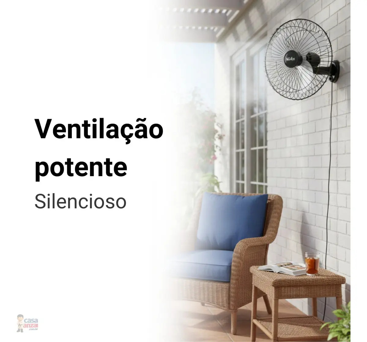 Ventilador de Parede Max Turbo 60 cm 210 W Bivolt Preto Ventex
