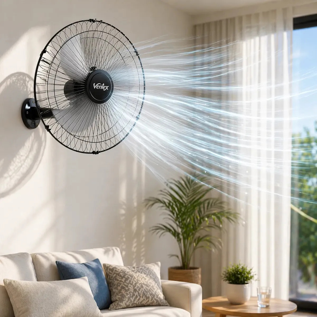 Ventilador de Parede Max Turbo 60 cm 210 W Bivolt Preto Ventex