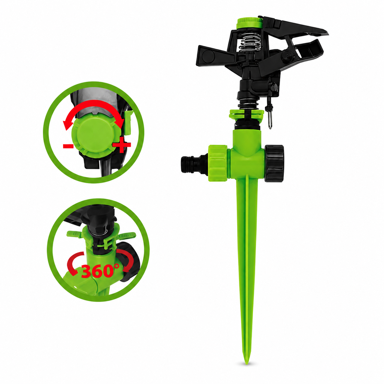 Irrigador Aspersor de Impulso Giratório 643.0002 Yardsmith